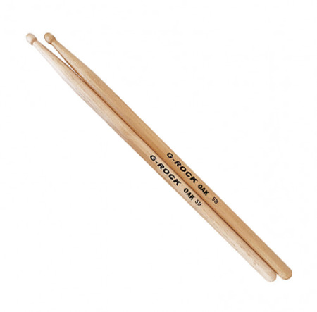 G-Rock Drum Sticks Oak 5B Wooden Tip