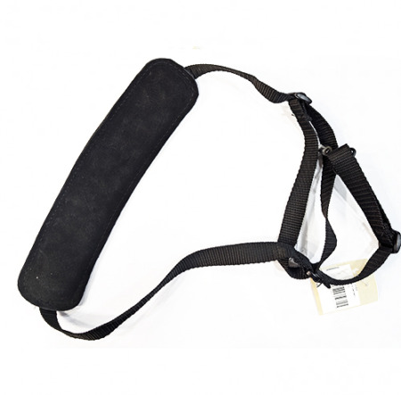 Bull Padded Neck Leather Strap Black