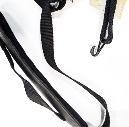 Bull Padded Neck Leather Strap Black - Image 3