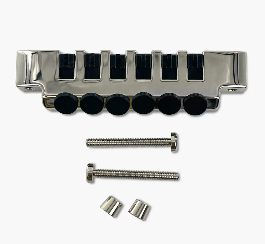 Allparts TP-3348-001 Leo Quan Badass FTT Fine Tuner Tailpiece Nickel - Image 2