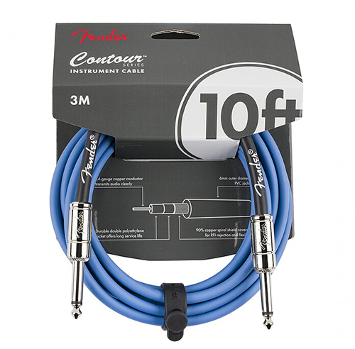 Fender Contour Series Instrument Cable 3m Placid Blue