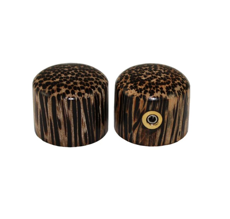 Allparts PK-3196-000 Set of 2 Tigerwood Dome Knobs