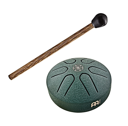 Meinl PSTD4DGGOL Pocket Steel Tongue Drum Dark Green