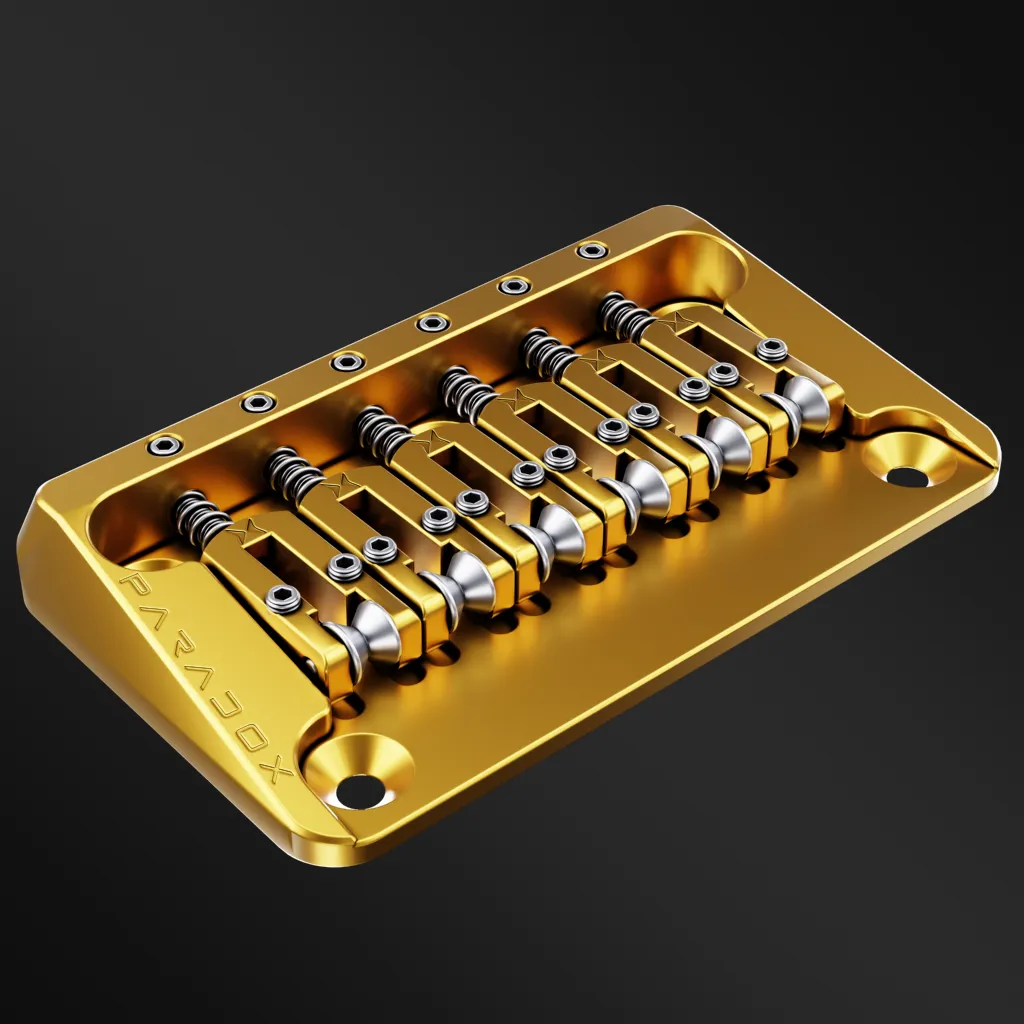Paradox 7075 T6 Aluminium Alloy Hardtail Bridge for 6-String Guitar - Image 3