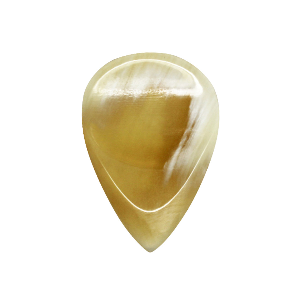 Teardrop Tones White Horn 1 Guitar Pick