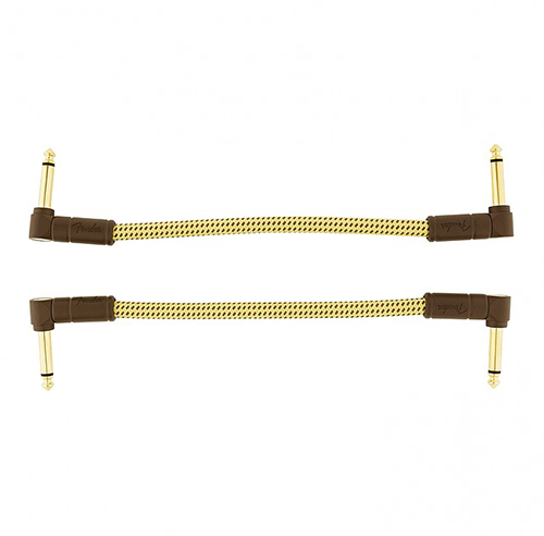 Fender Deluxe Patch Cables 15εκ Σετ των 2 Tweed