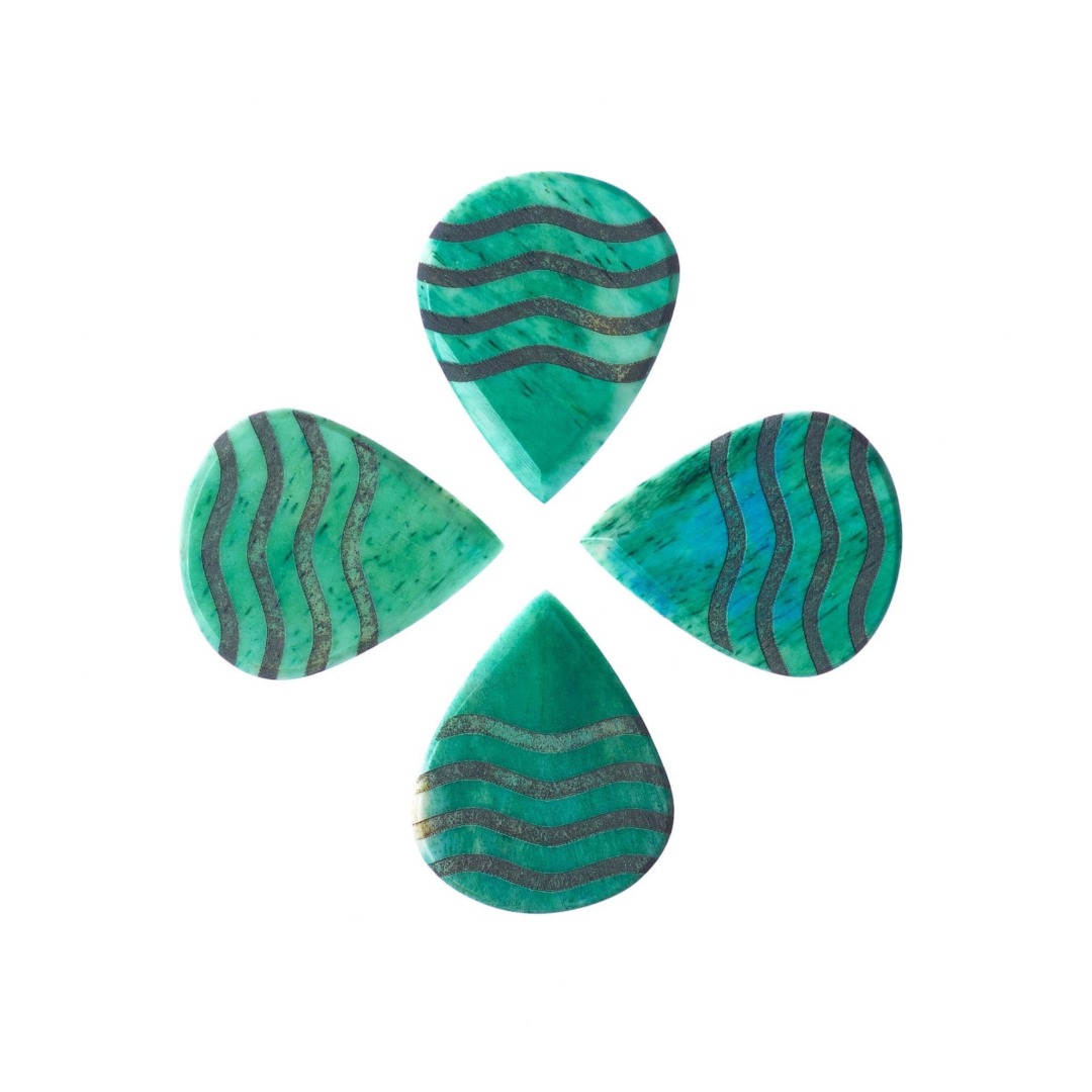 Jazzy Tones Max Green Bone 1 Guitar Pick - Image 2