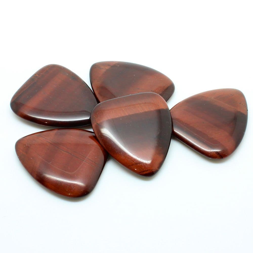 Tiger Tones Red Tiger Eye 1 Guitar Pick - Image 2